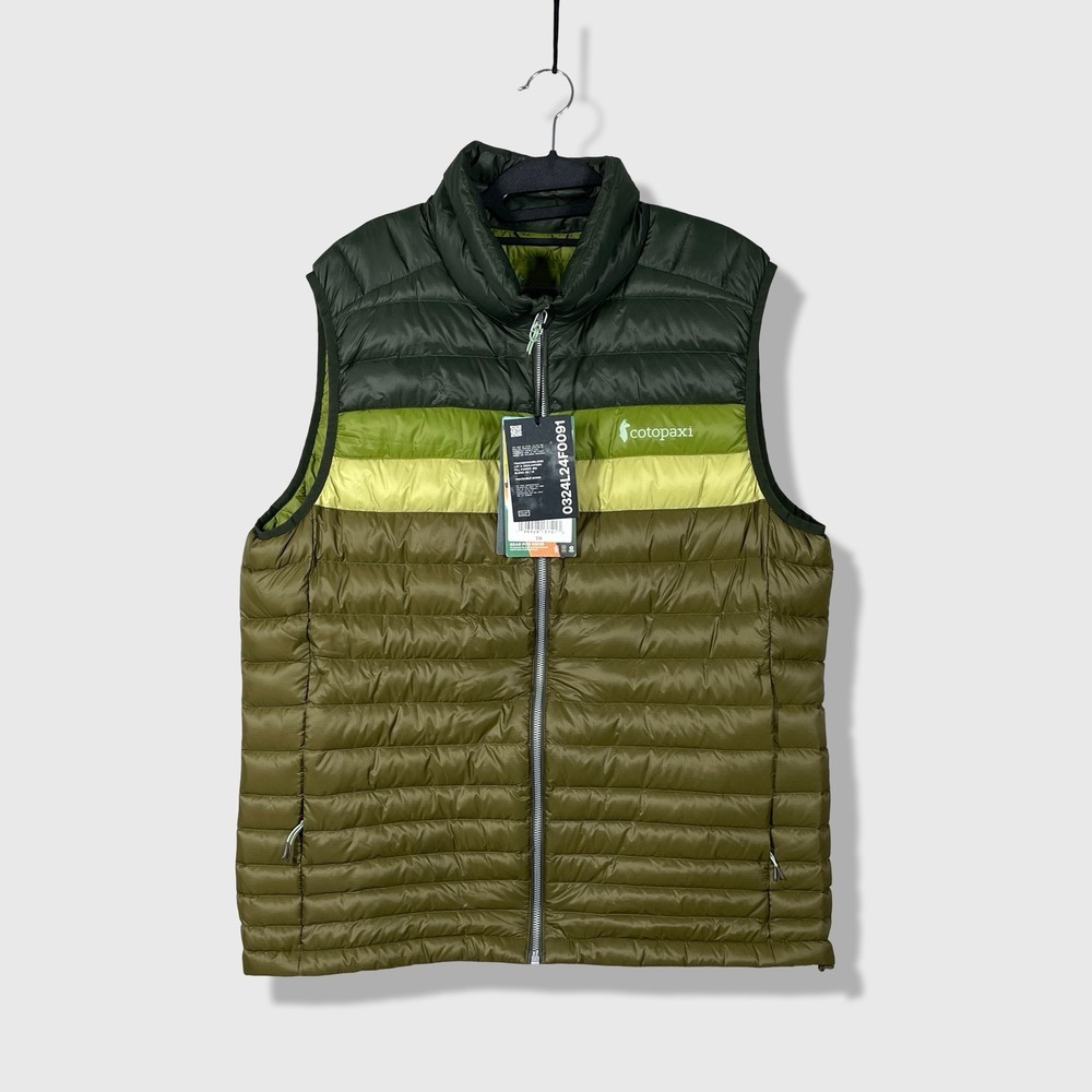Cotopaxi Fuego Down Vest Mens L Woods and Live Oak Gorpcore Outdoorsy Hiking NWT